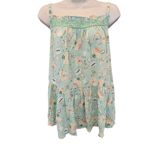 NWT torrid Washable Crinkle Gauze Sleeveless Crochet Tank (14 / 16) 1X summer - Picture 1 of 8